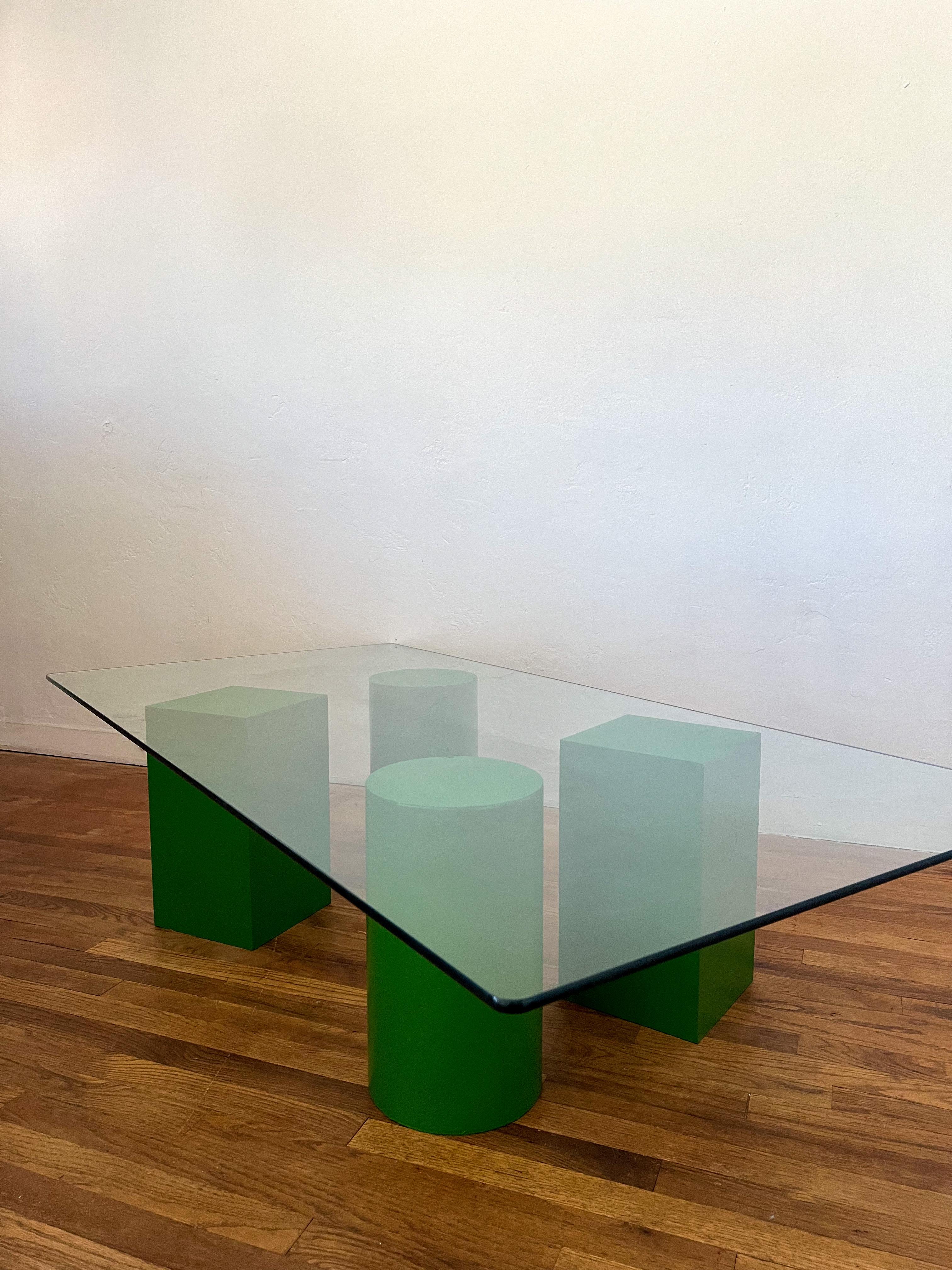Fiberglass Sculptural Postmodern Coffee Table in the Style of Lella & Massimo Vignelli