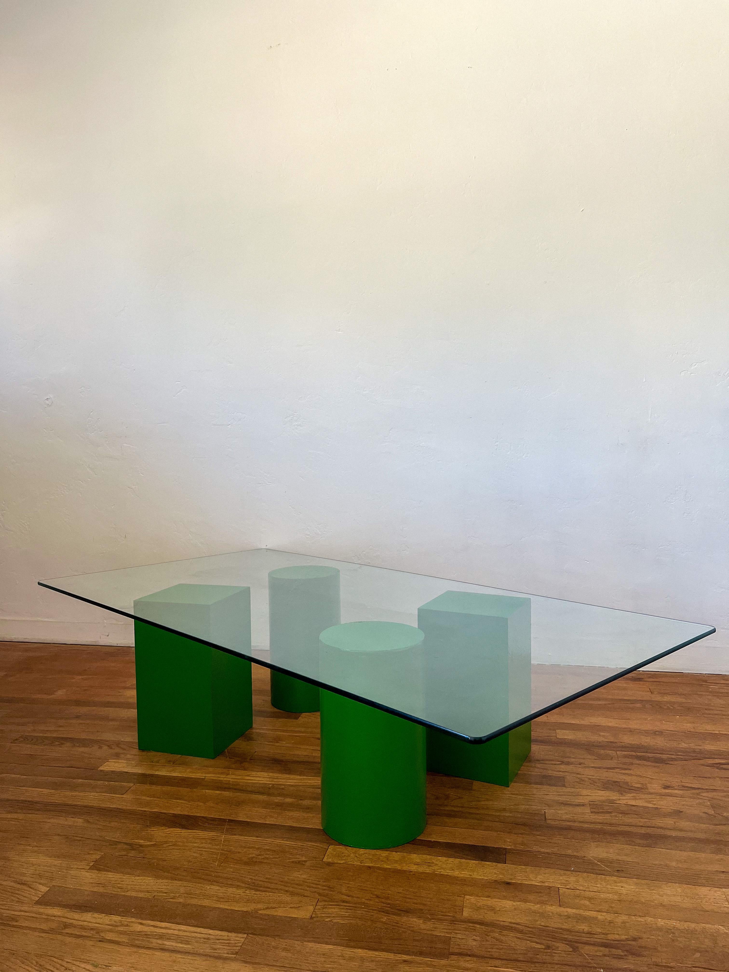 Sculptural Postmodern Coffee Table in the Style of Lella & Massimo Vignelli 1
