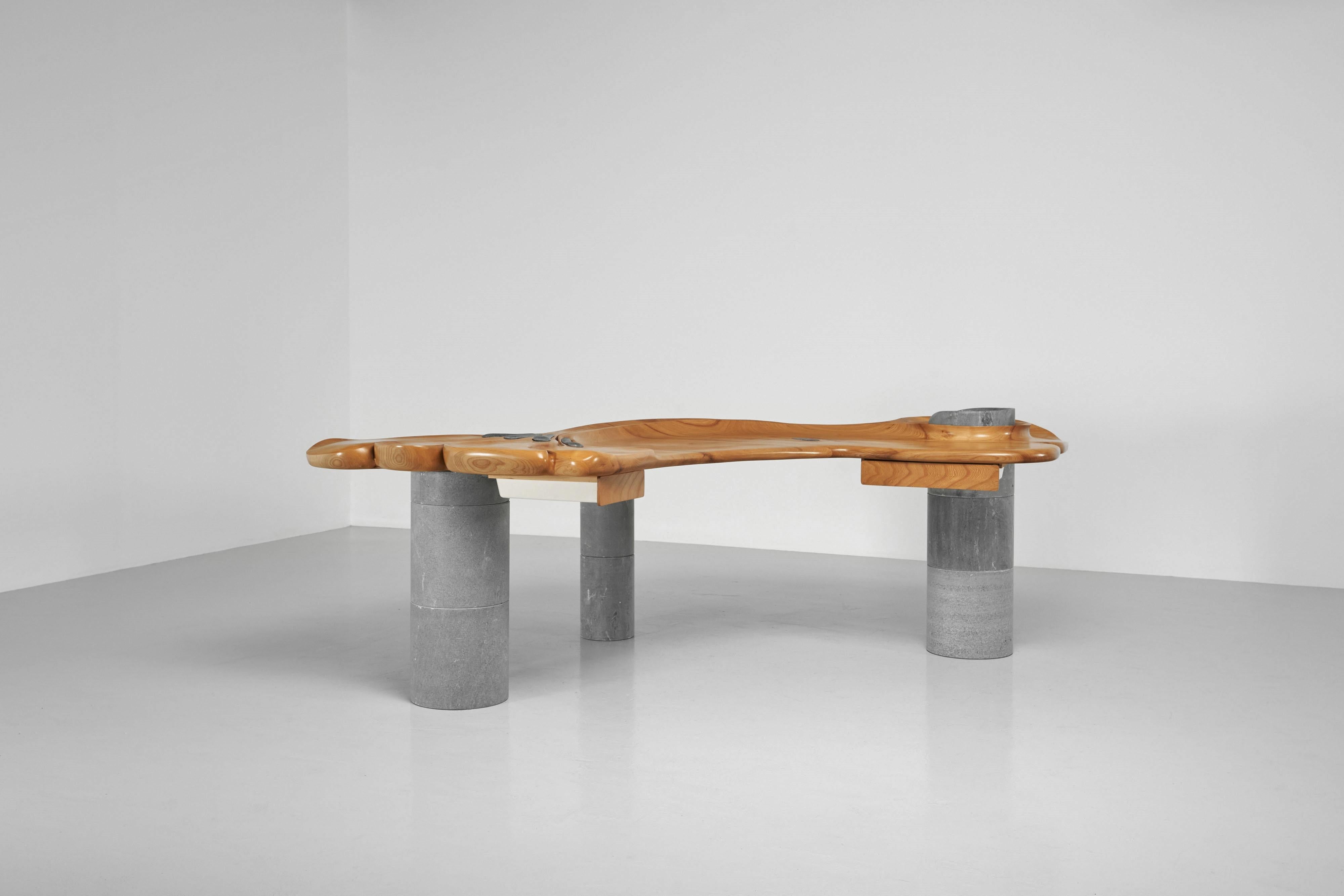 Late 20th Century Sculptural Postmodern Desk by Tidis Belgium, 1980 For Sale