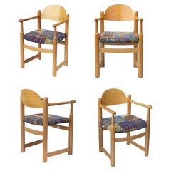 Sculptural Postmodern Italian Dining Chairs by Hank Loewenstein, S/4