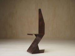 Sculptural postmodernism steel chair Germany 1980's