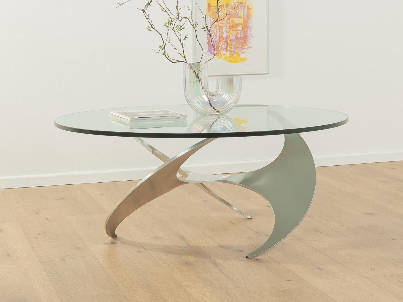 Space Age Sculptural Propeller Coffee Table, Knut Hesterberg, Ronald Schmitt For Sale