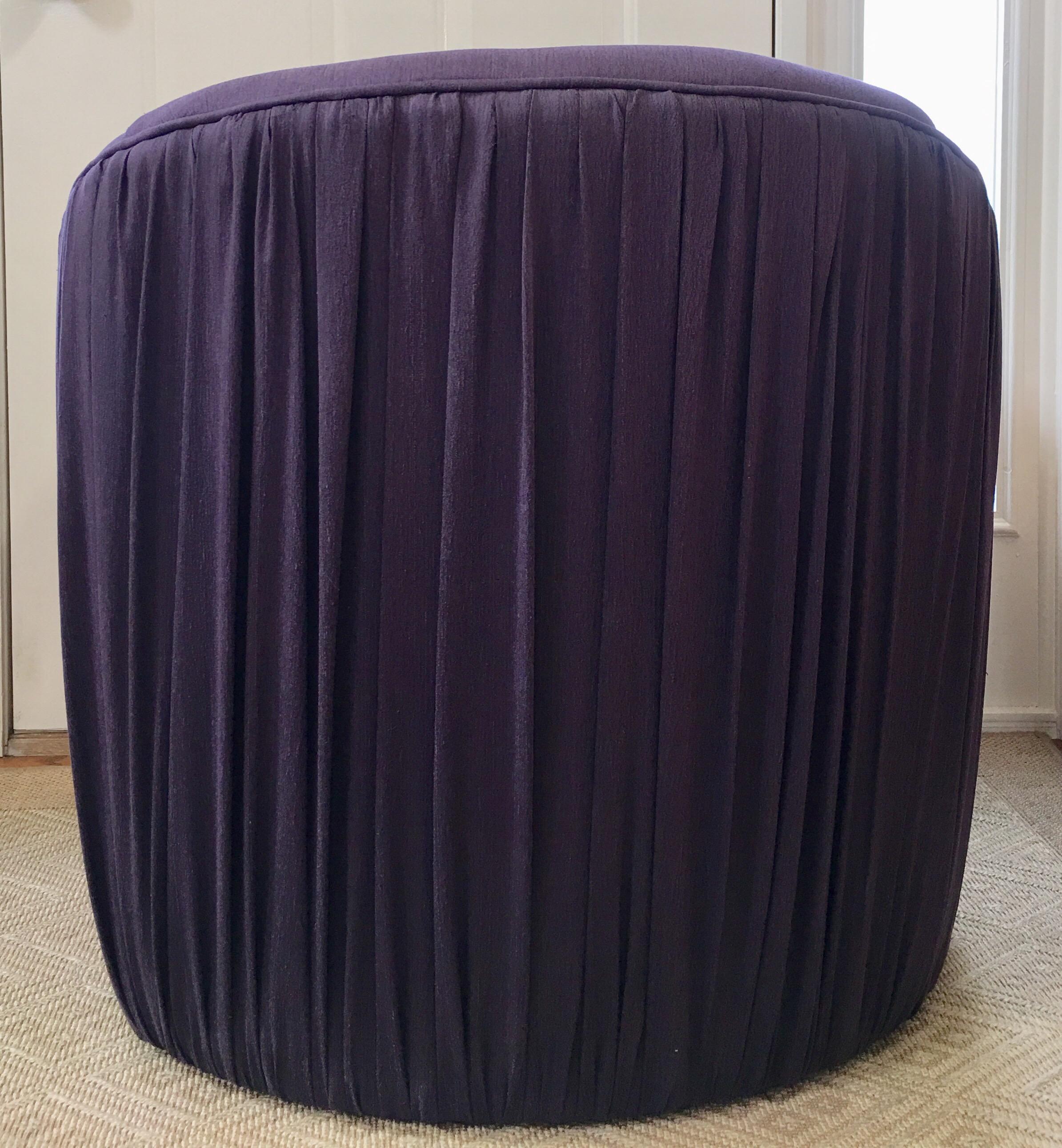 purple pouf ottoman