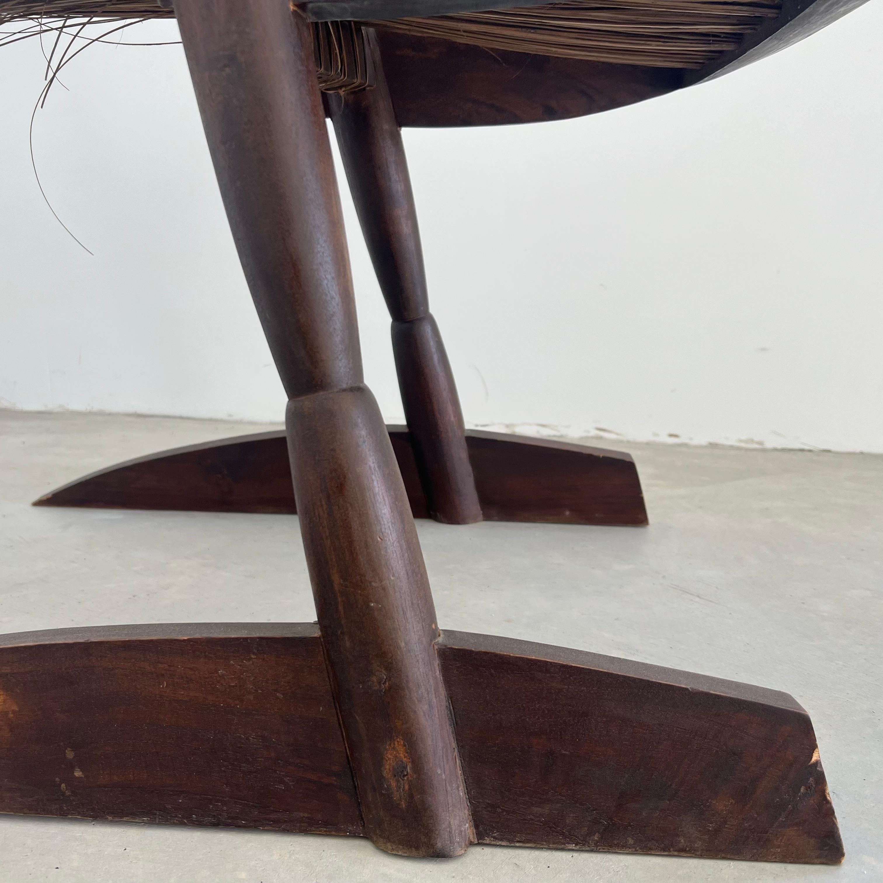 Sedia scultorea in rattan e legno, anni '60, Italia in vendita 2