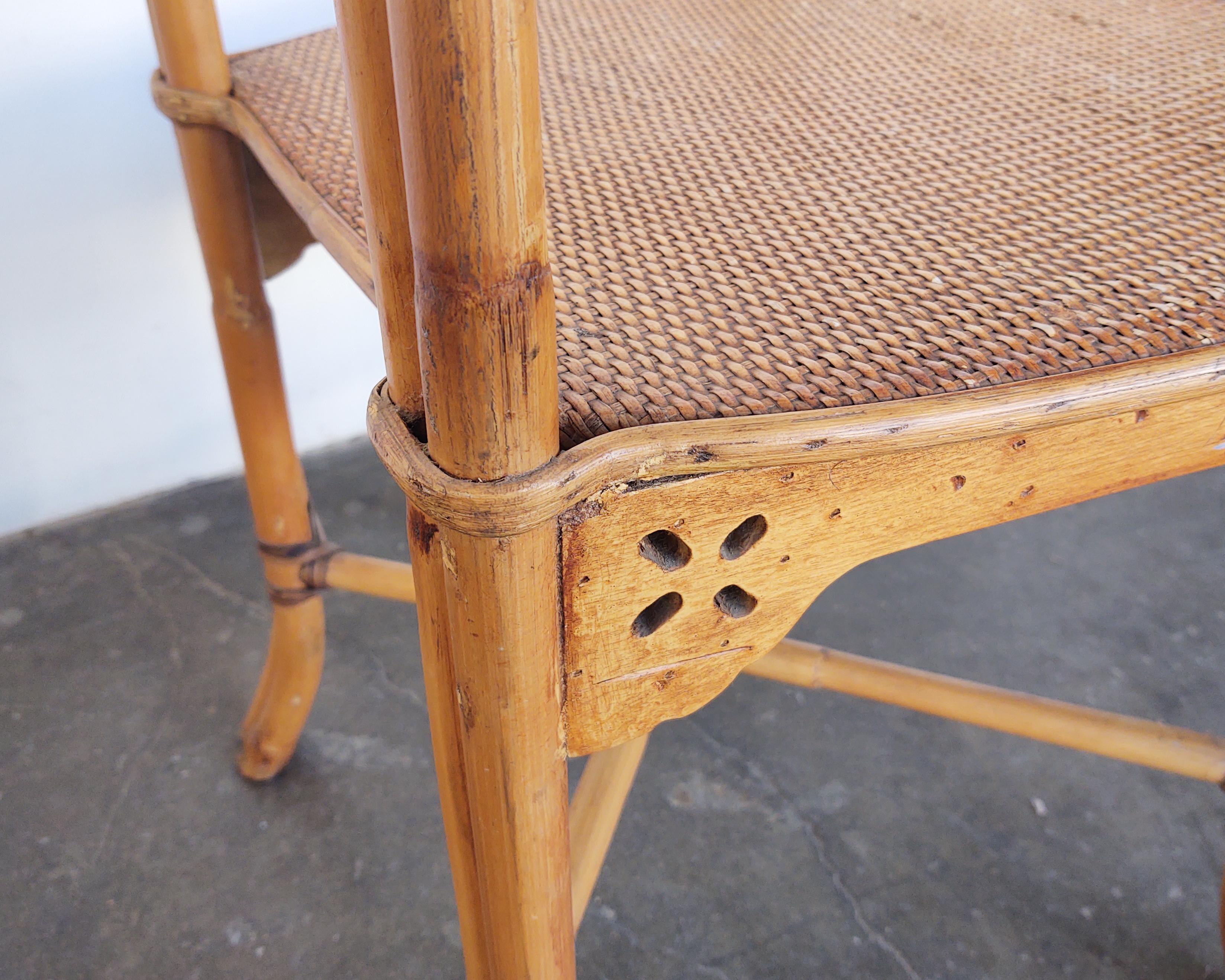 North American Sculptural Rattan Arm Chair Designed by Ramon Castellano for Kalma Furniture For Sale