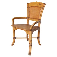 Sculptural Rattan Arm Chair Designed by Ramon Castellano for Kalma Furniture