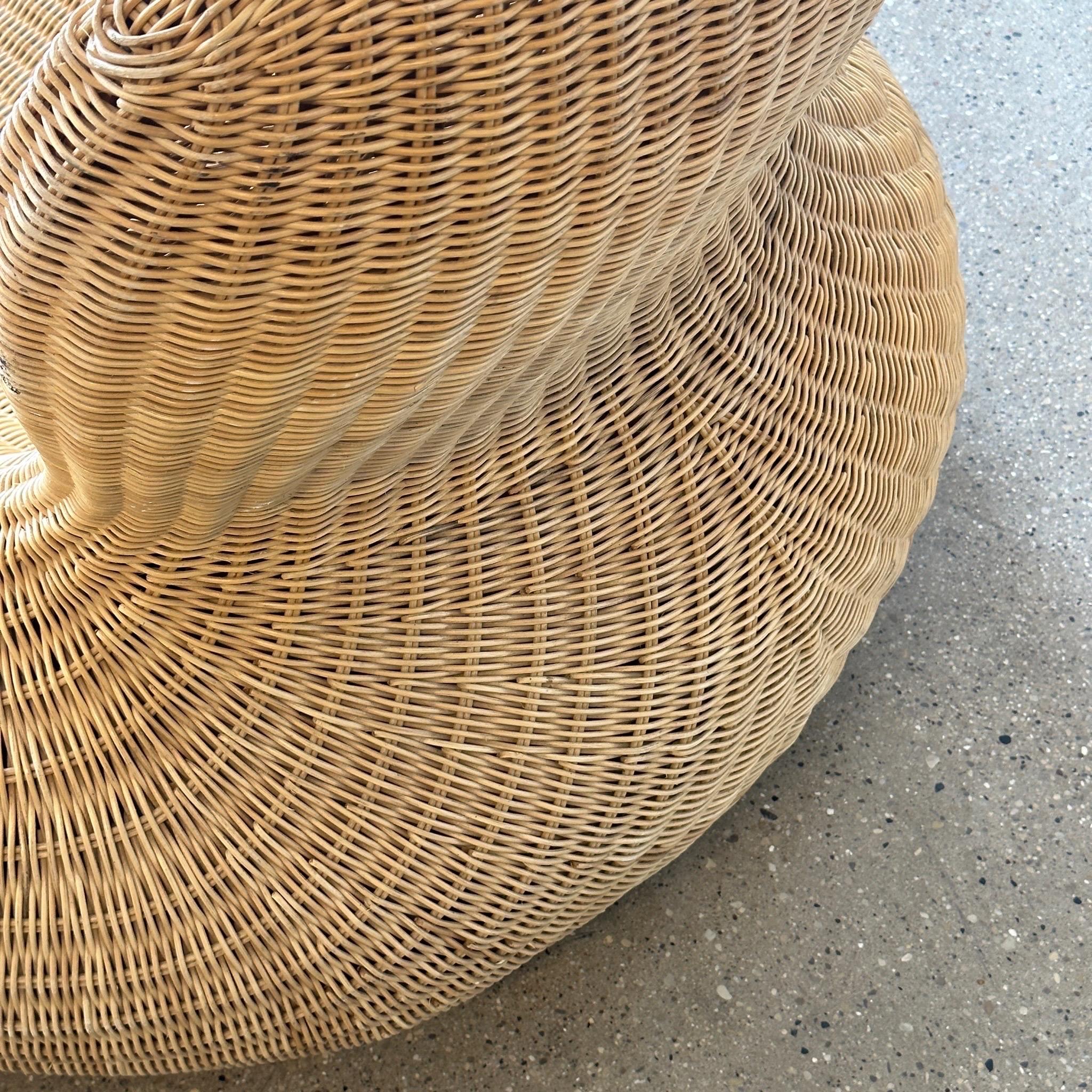 Fin du 20e siècle Chaise sculpturale en rotin de Carl Ojerstam pour Ikea