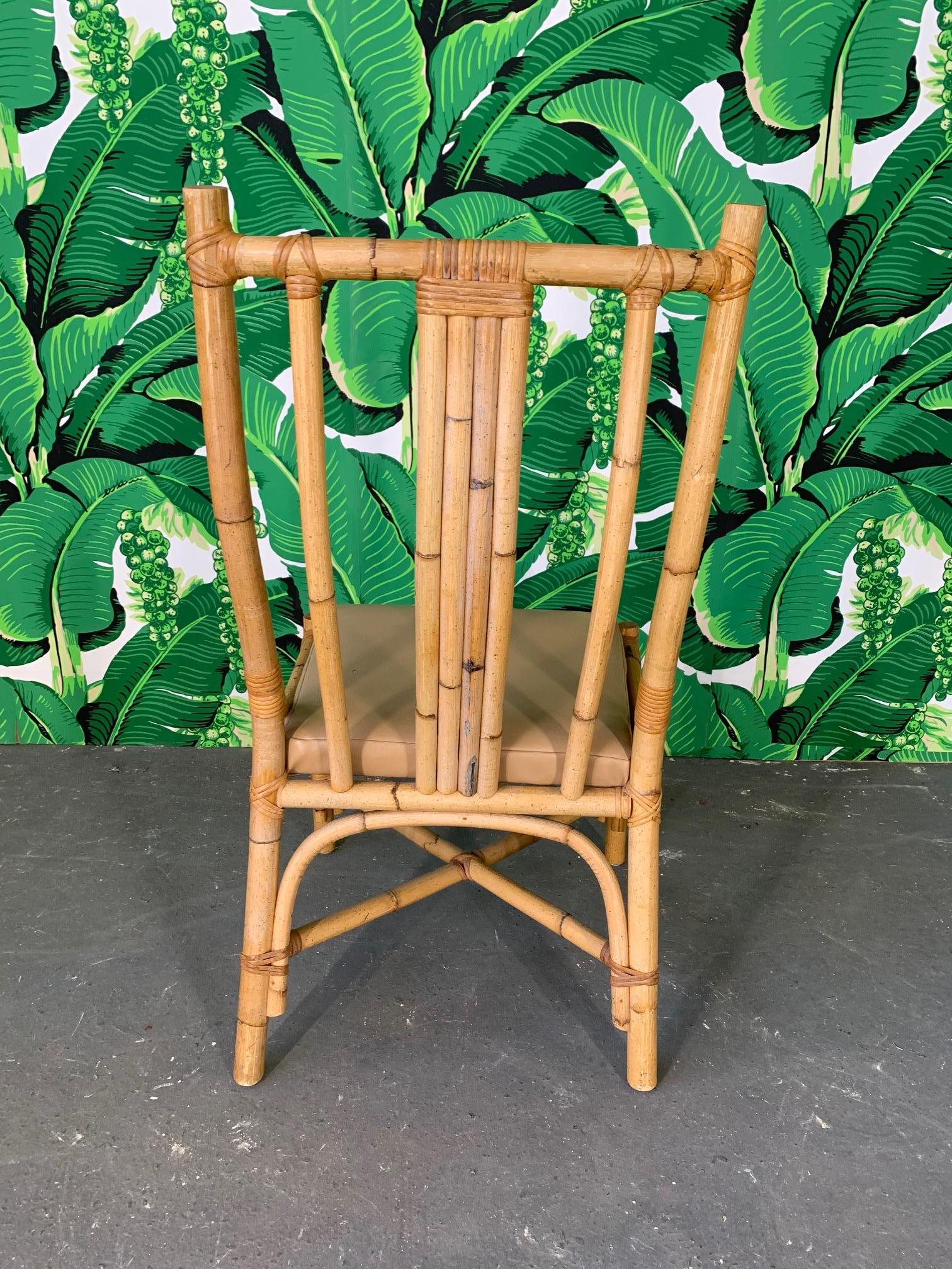 Sculptural Rattan Dining Chairs, Set of 6 In Good Condition In Jacksonville, FL