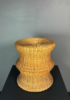 Sculptural rattan Juttu mushroom stool by Eero Aarnio for Artek, Finland, 1960s