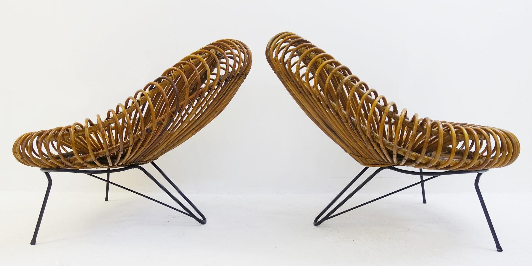 Pair of chair by Janine Abraham & Dirk Jan Rol for Edition Rougier, 1950s 1
