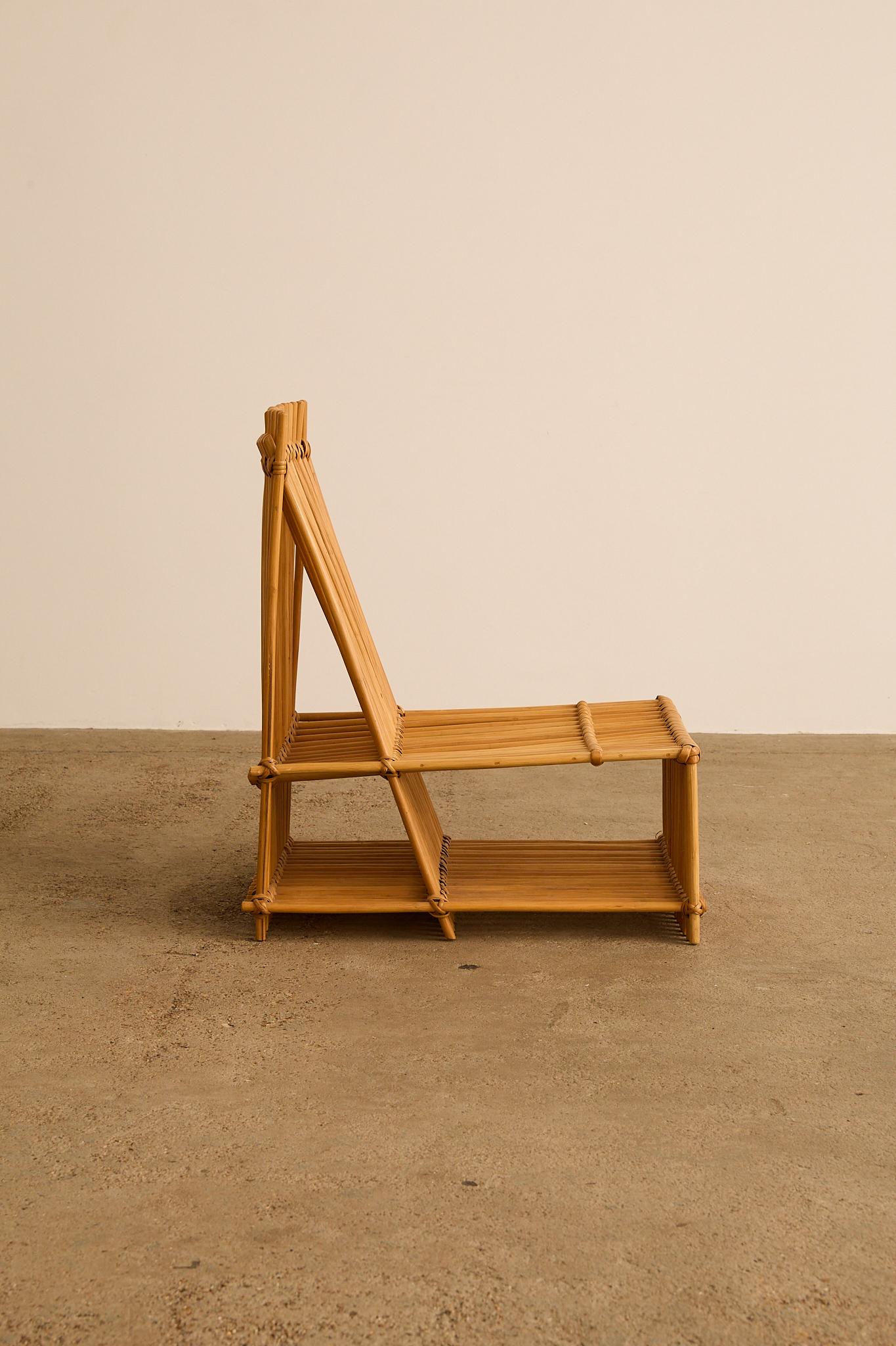 Sedie da salotto scultoree in rattan In condizioni buone in vendita a London, GB