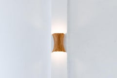Sculptural Half Shade Rattan Wall Light