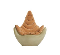 Sculptural Raw Cast Fiberglass Popcorn Armchair by Kunaal Kyhaan