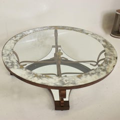 Sculptural Regency Cocktail Table in Bronze & Mirror Glass by Arturo Pani, 1950s