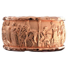 Sculptural Ring, Ancient Style Solid Gold Ring, 14k Gold Ring Made in Italy