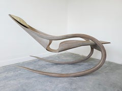 Sculptural Rocking Chair done in molded Ash plywood in style of Wendell Castle