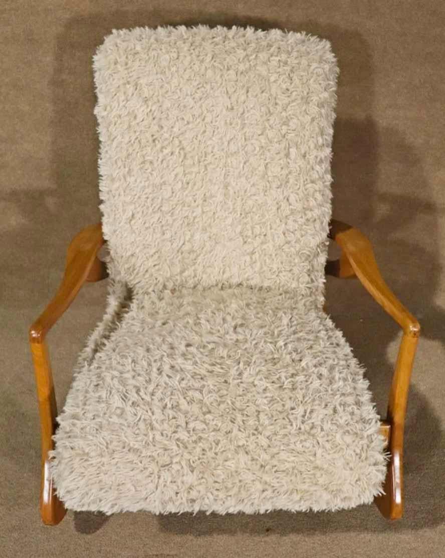 fuzzy rocking chair