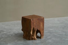 Sculptural Root Side Table or Stool in Solid Elm Europe 1970s