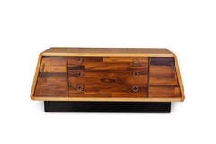 Sculptural 1970's Rosewood & Maple Dresser