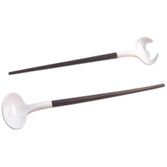 Sculptural Rosewood Salad Servers