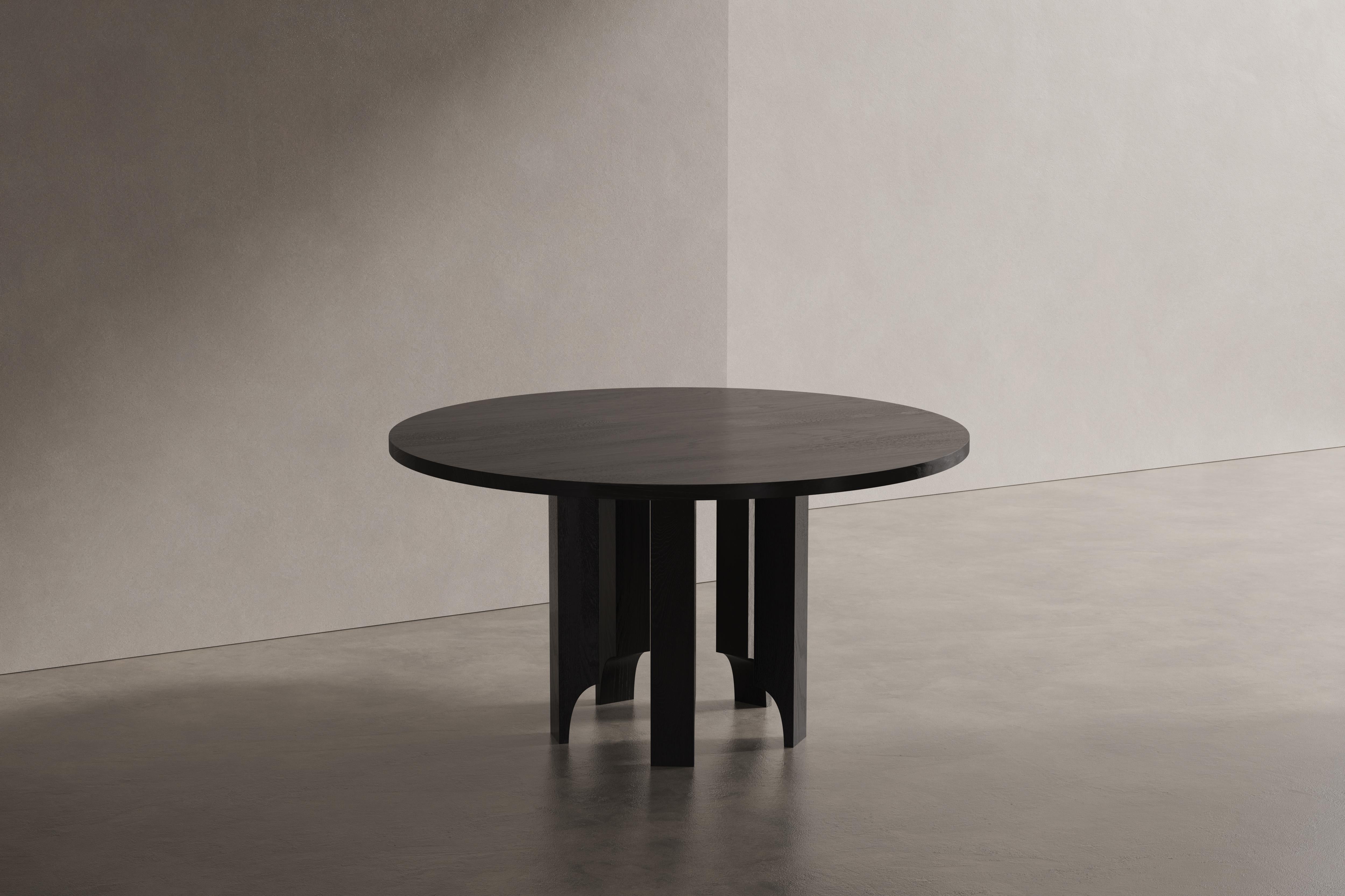 Brutalist Sculptural Round Acer Dining Table Solid Wood For Sale