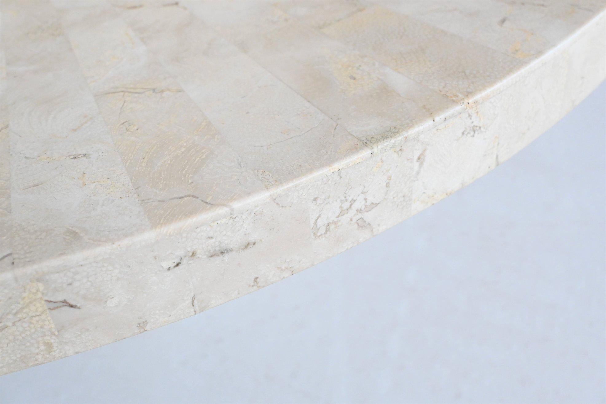 Sculptural Round Coffee Table Mactan Stone, Belgium, 1970 6