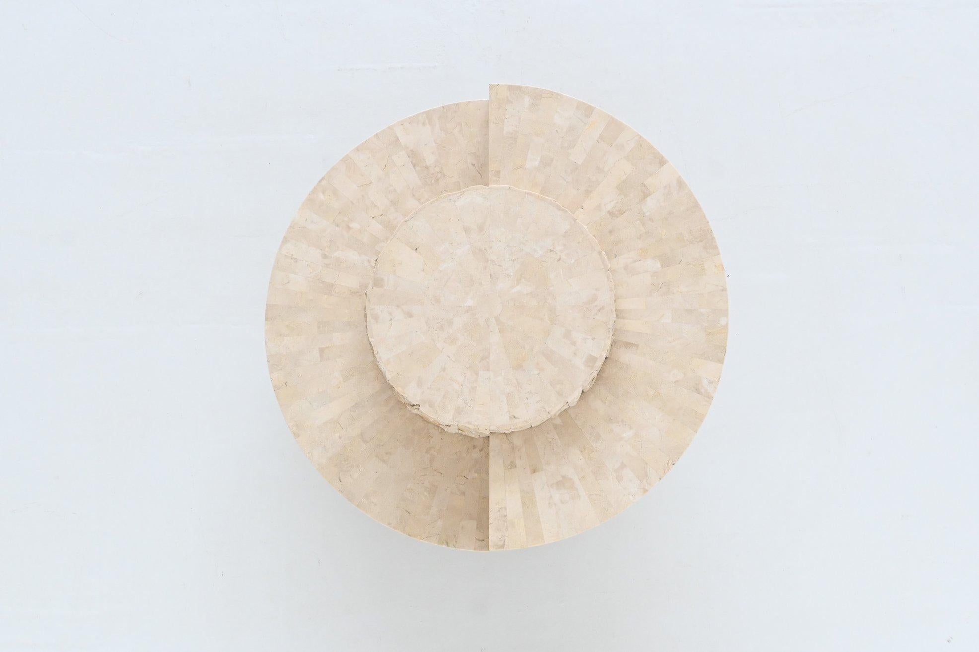 Sculptural Round Coffee Table Mactan Stone, Belgium, 1970 10