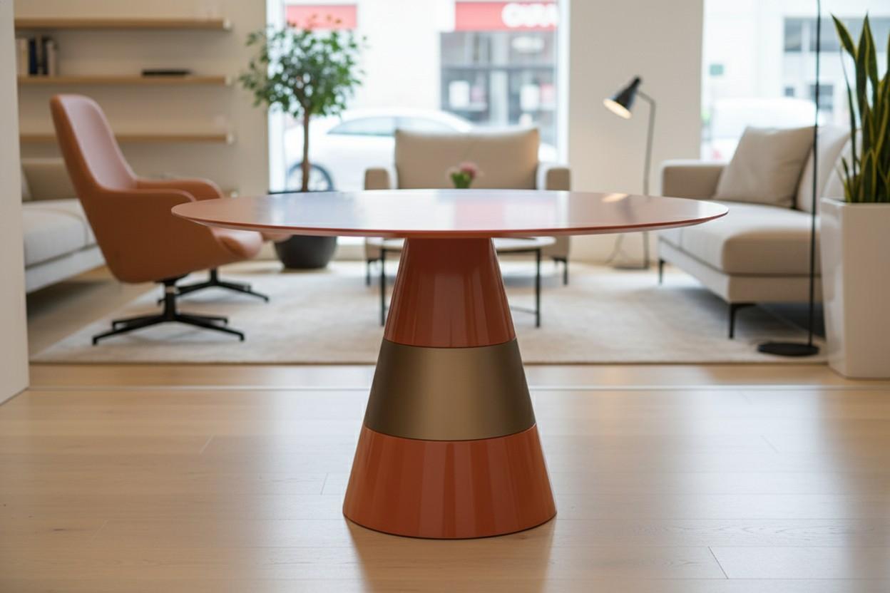 Skulpturaler runder Tisch für Innenräume oder überdachte Außenbereiche - Mondo Design Studio (Moderne) im Angebot