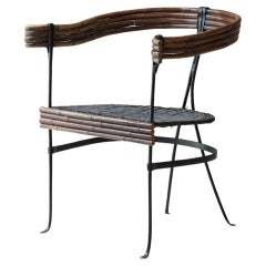 Poltrona scultorea rustica di provenienza francese, risalente agli anni '60