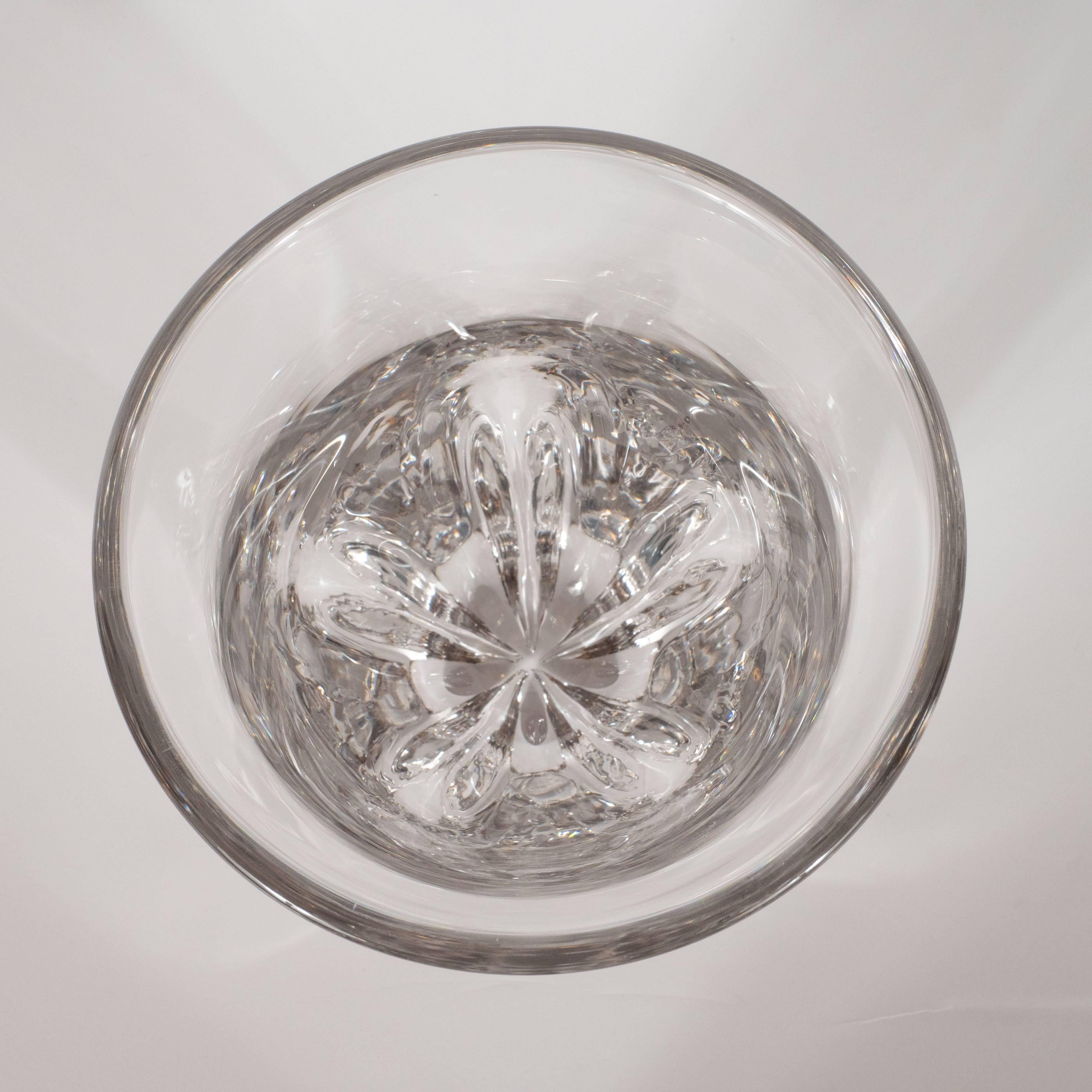 Mid-20th Century Sculptural Scandinavian Mid-Century Modern Handblown Translucent Glass Vase For Sale