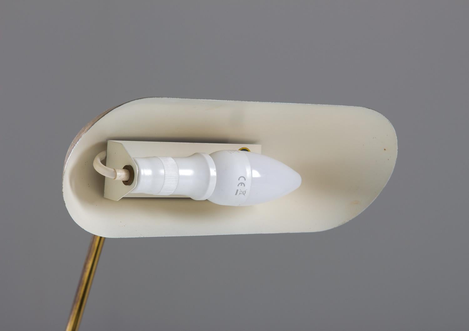 Sculptural Scandinavian Midcentury Desk Lamp in Brass 1
