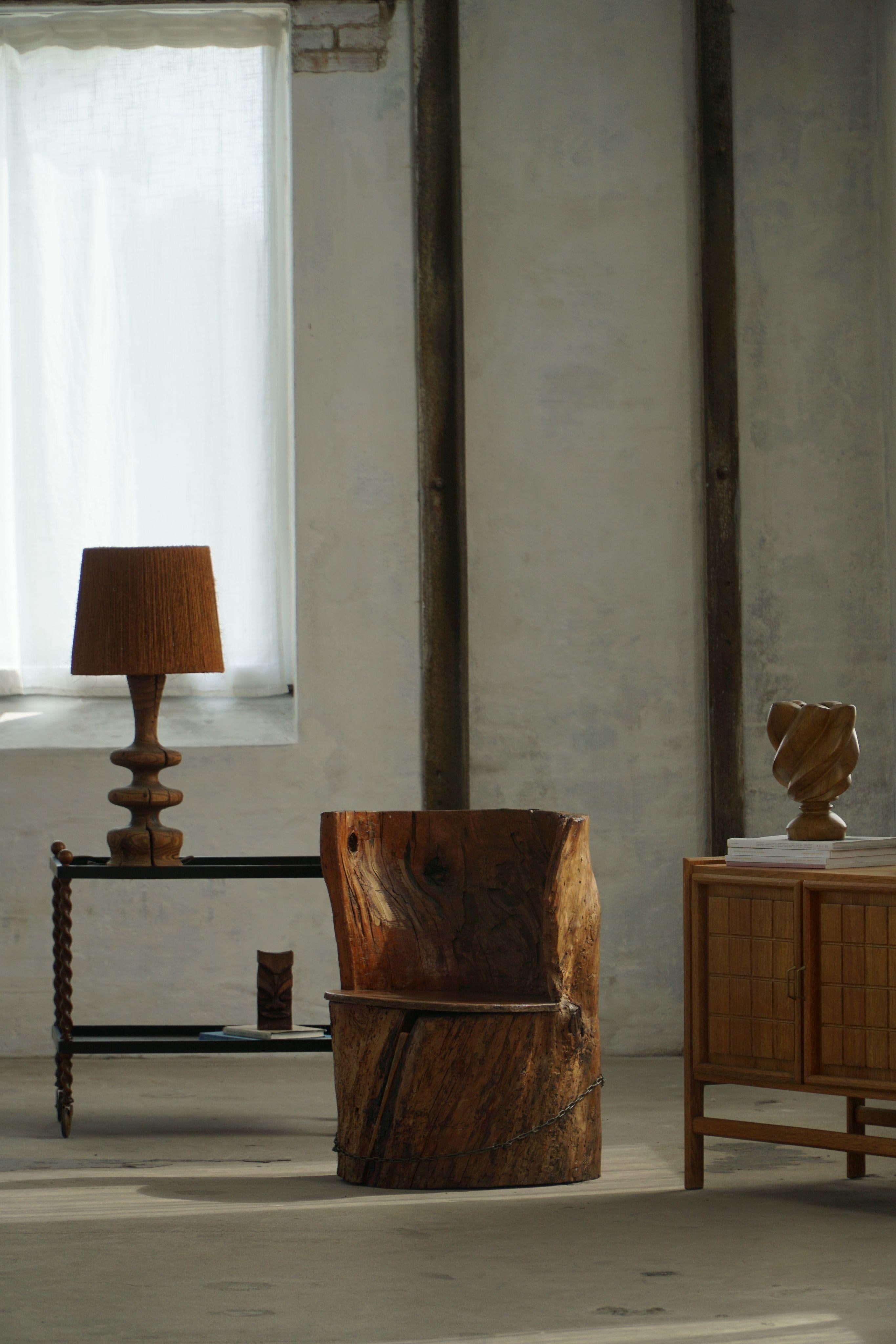 Lampada da tavolo scultorea scandinava in pino organico, stile Wabi Sabi, anni '60 in vendita 3