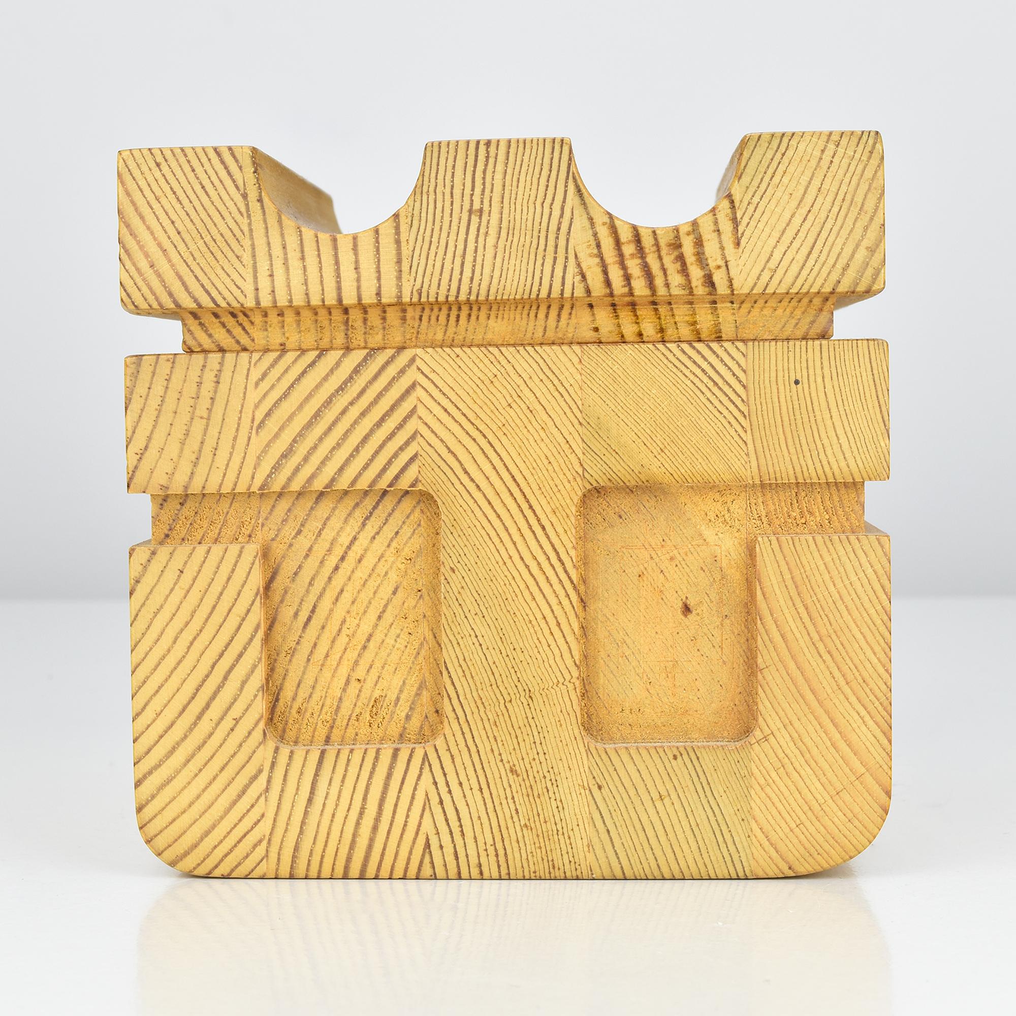 Turned Sculptural Scandinavian Pine Wood Lidded Box in the Style of Uno Kristiansson For Sale