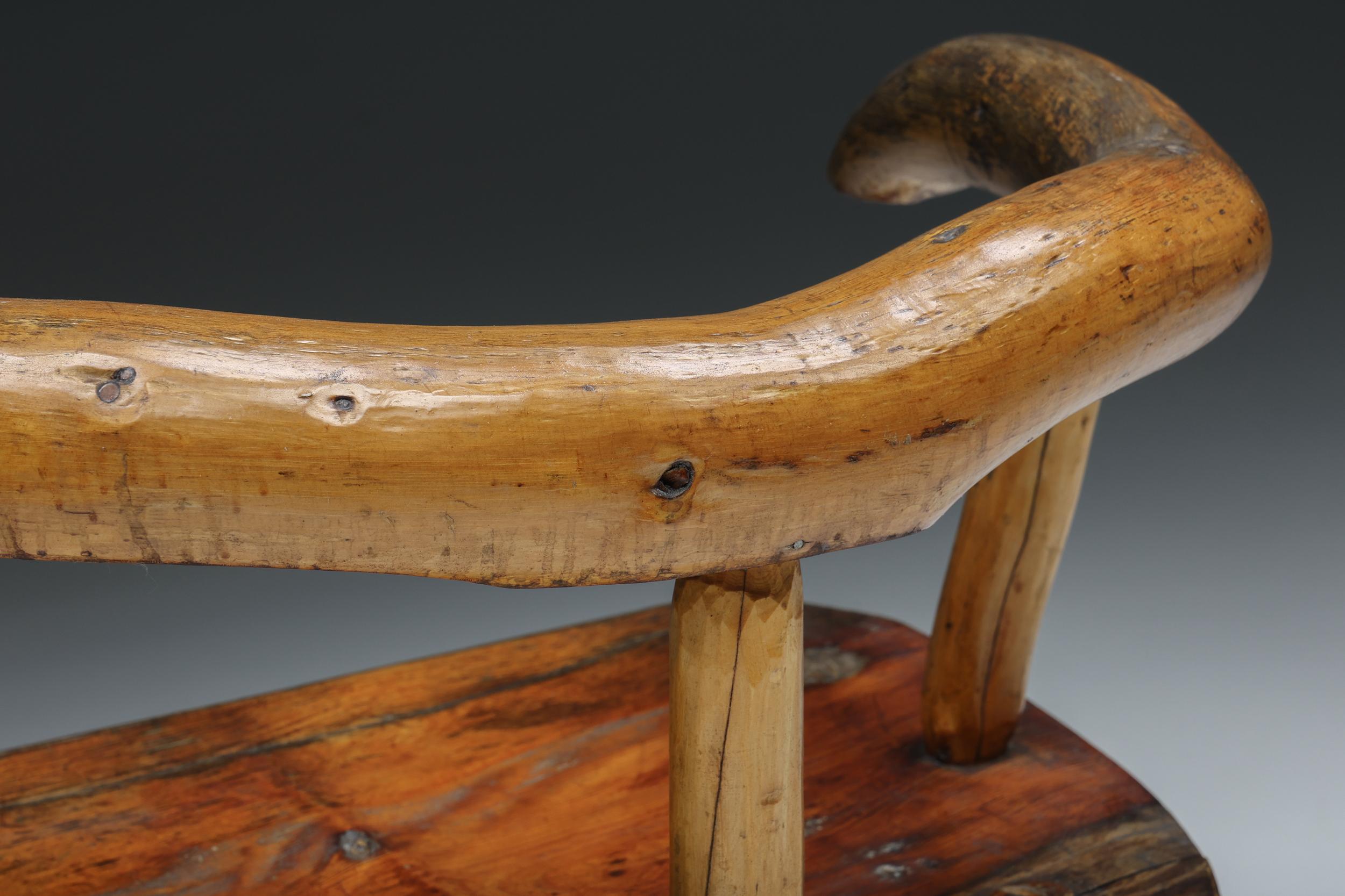 Sculptural Scandinavian Wabi Sabi Chair, 1940s 4