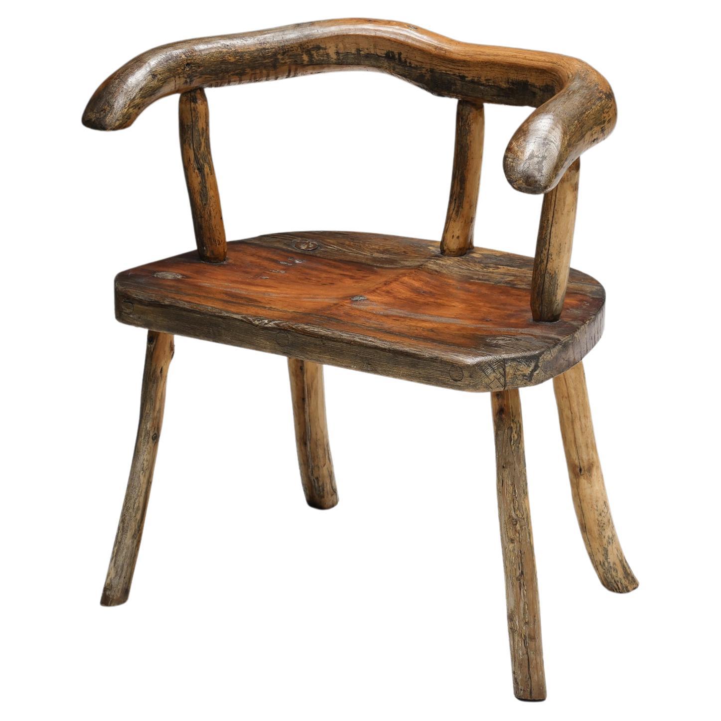 Sculptural Scandinavian Wabi Sabi Chair, 1940s