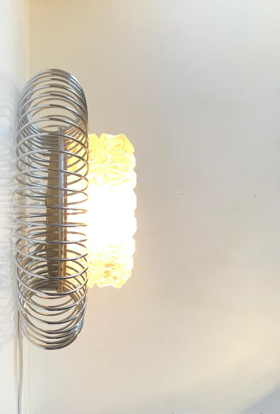 Late 20th Century Sculptural Scandinavian Wall Sconce, 1970s For Sale