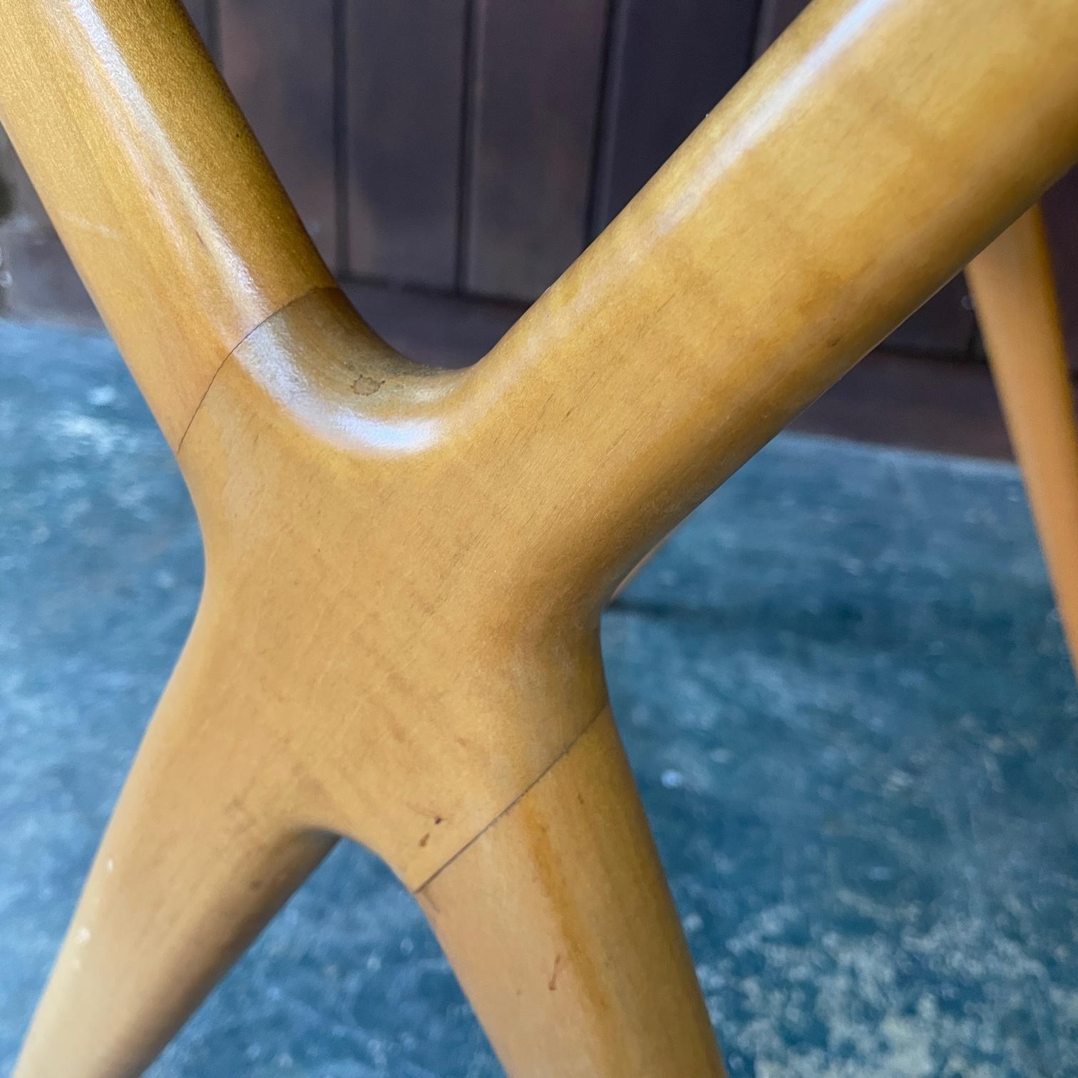 Sculptural Scissor Leg X-Base Table Renzo Rutili Johnson Furniture (Attrd.) For Sale 1