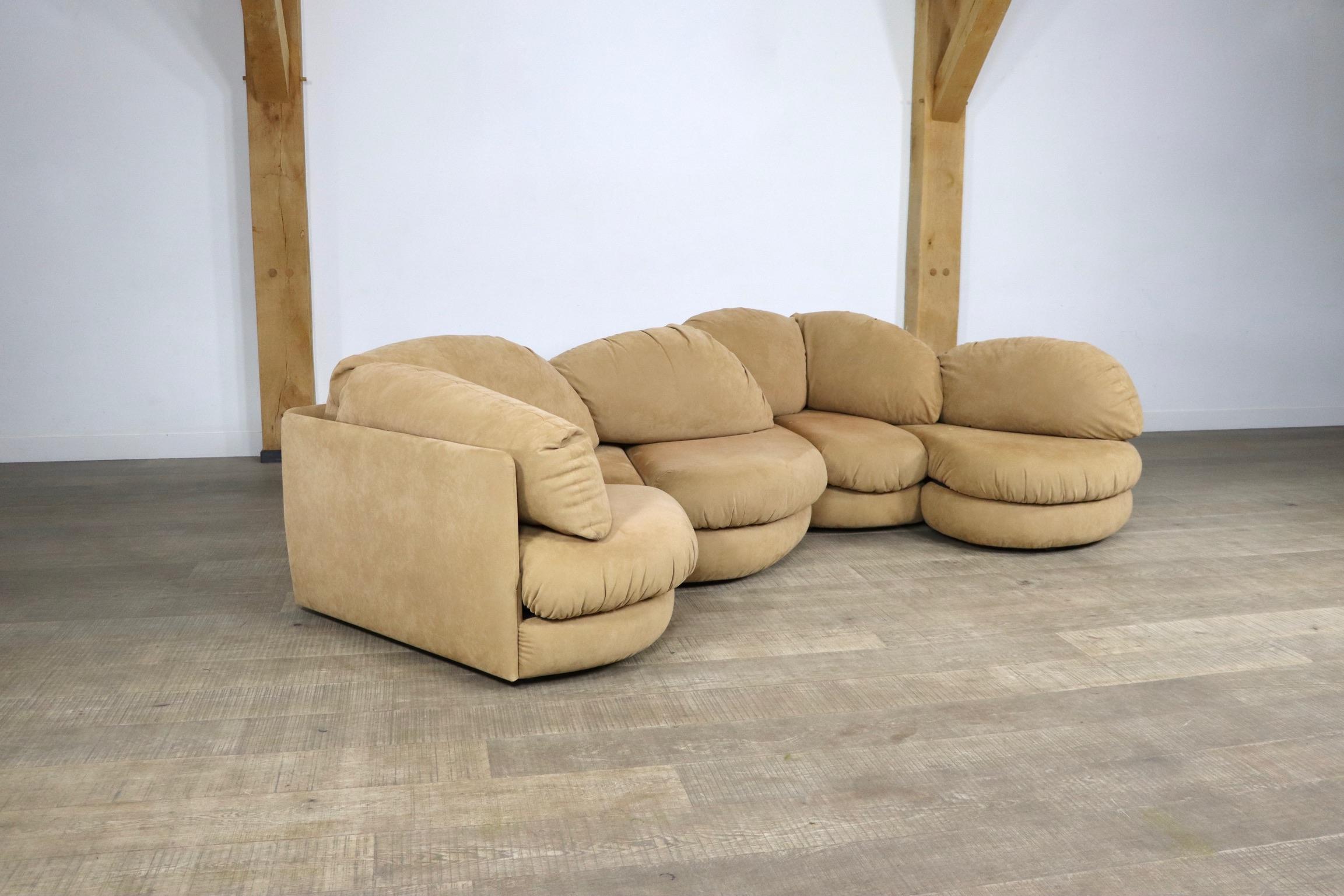 Sculptural Sectional Sofa by Wiener Werkstätte, 1970s 4