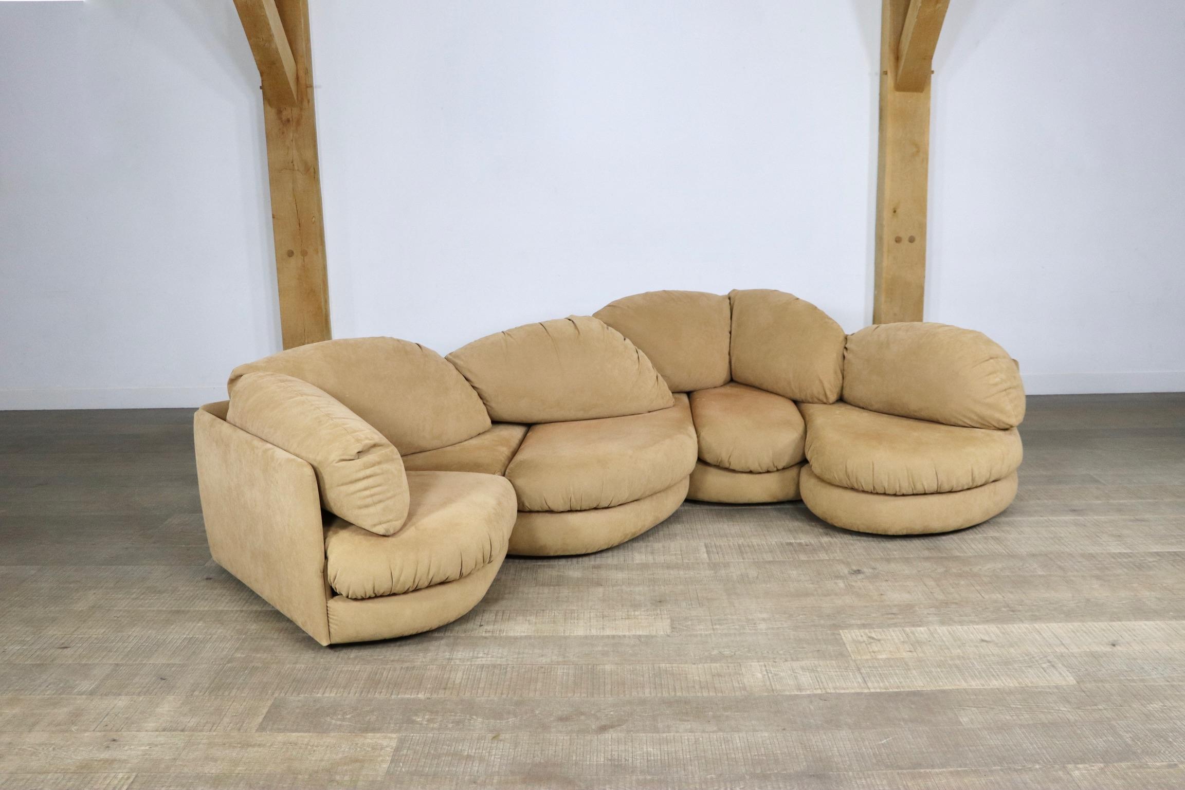 Sculptural Sectional Sofa by Wiener Werkstätte, 1970s 3
