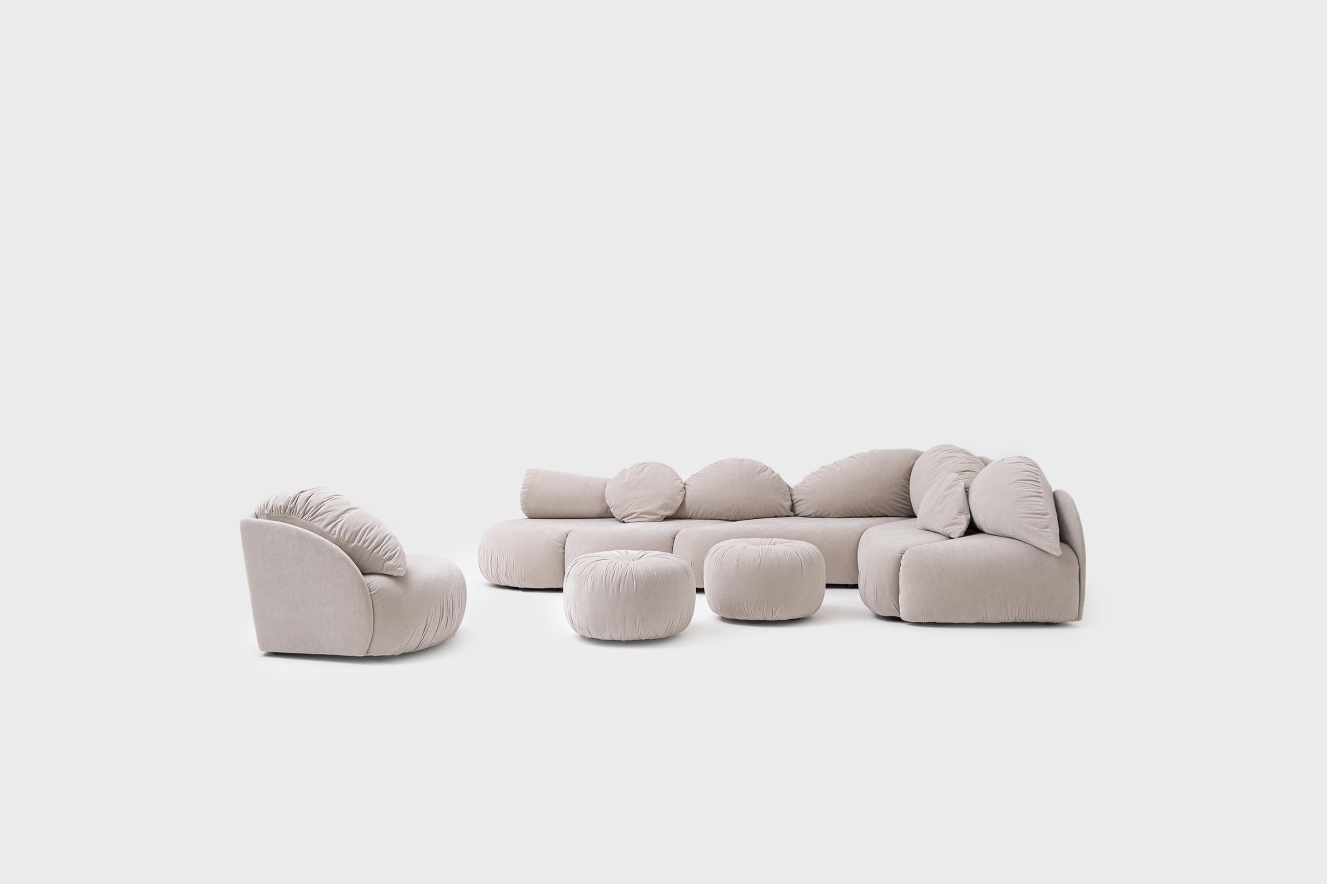 Late 20th Century Sculptural Sectional Sofa Group by Wiener Werstätten, 1970