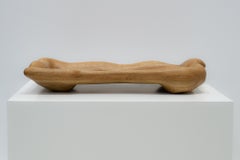 Plateau de service sculptural en bois de chêne