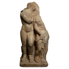 Sculptural set of Love and Psyche. Ancient Rome, 1st - 2nd century AD. Marble.