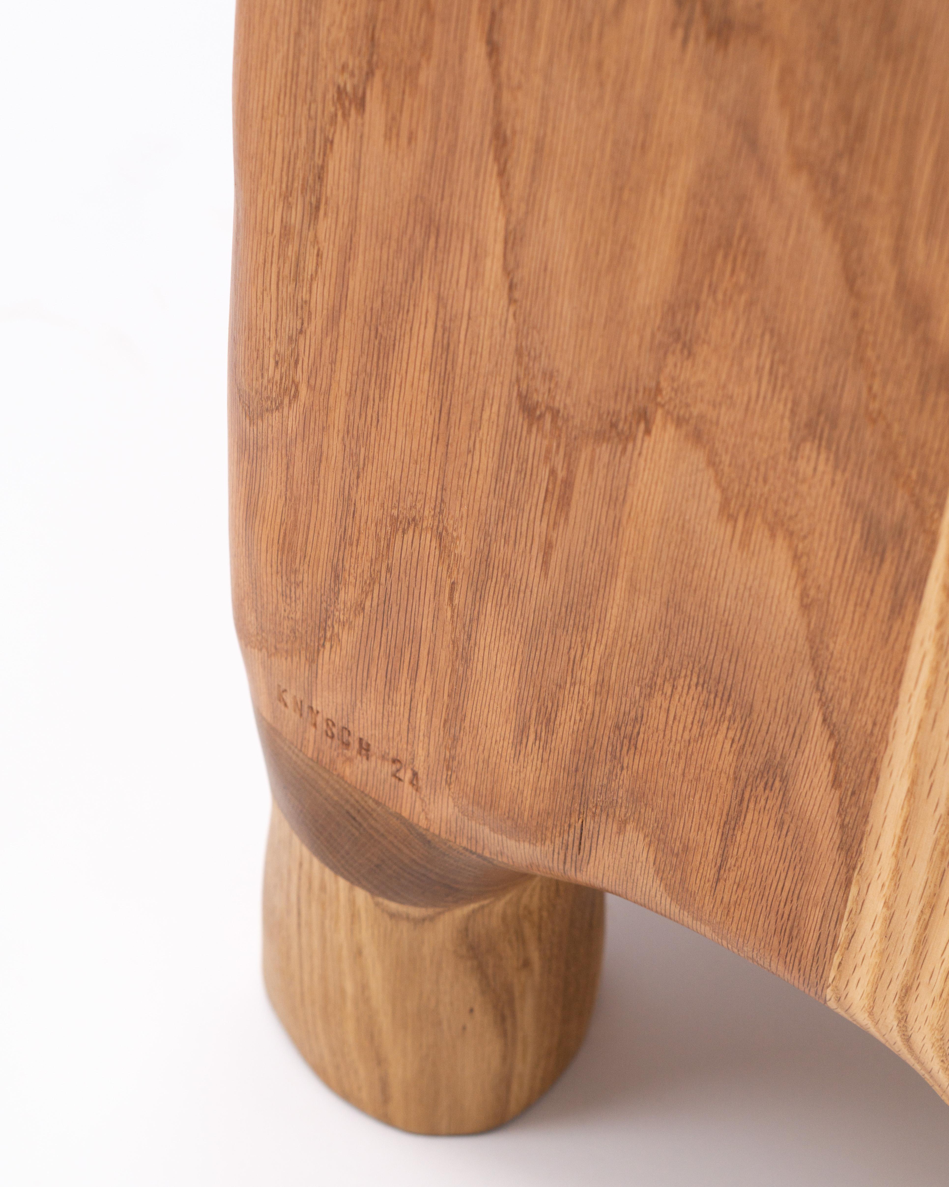 Estantería Escultórica - Estantería de Forma Orgánica en Madera de Roble Rojo 3