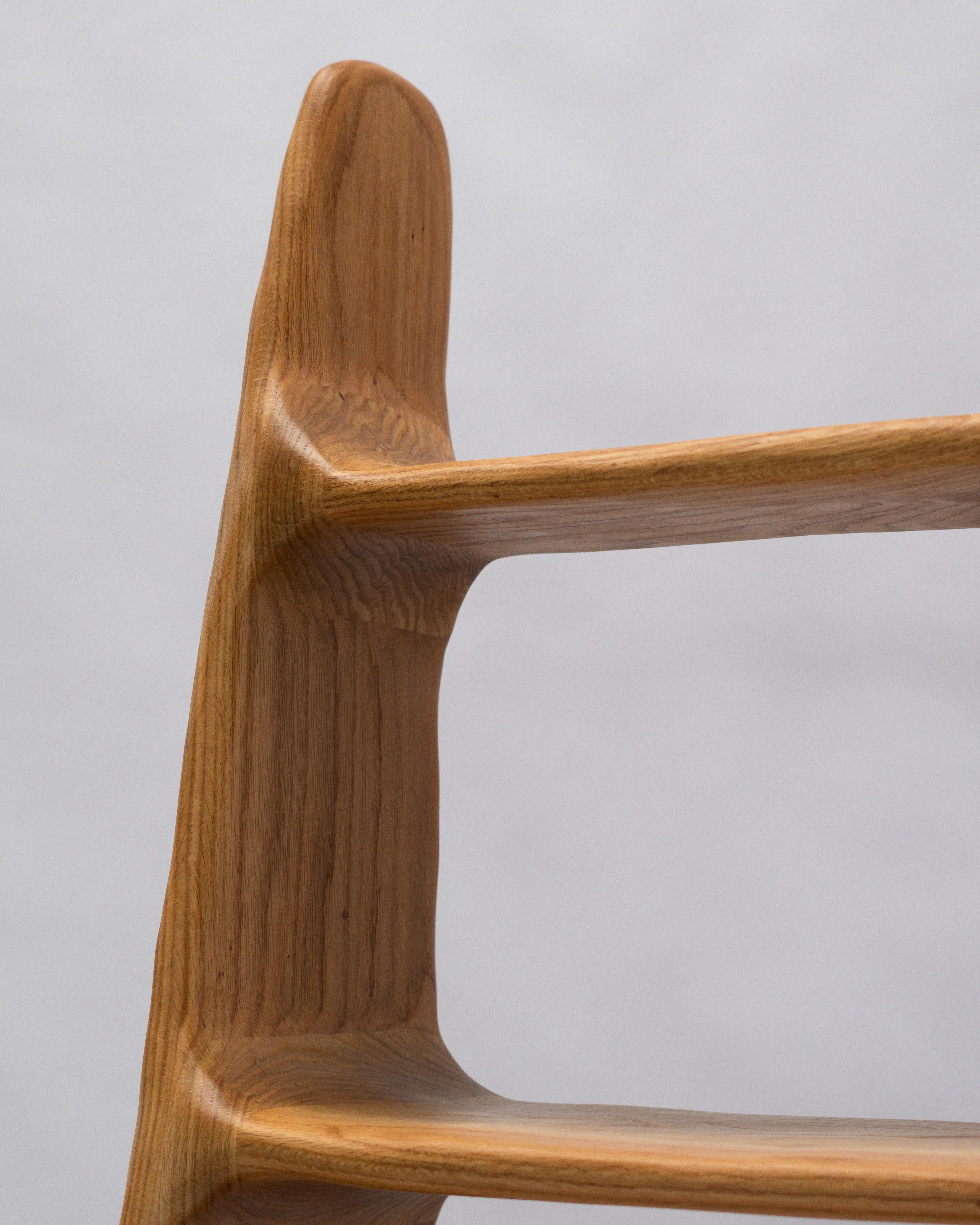 Estantería Escultórica - Estantería de Forma Orgánica en Madera de Roble Rojo Siglo XXI y contemporáneo