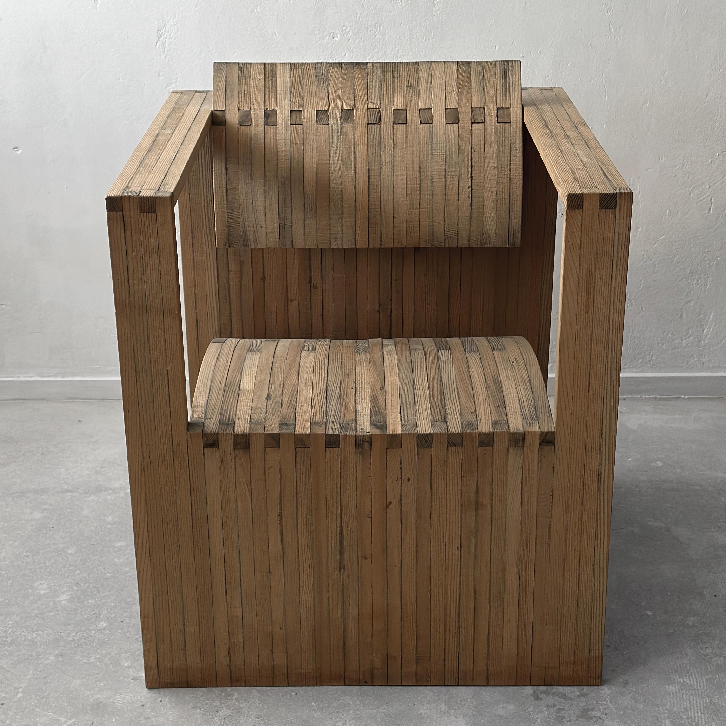 German Sculptural side chair by Jochen Kirschstein For Sale