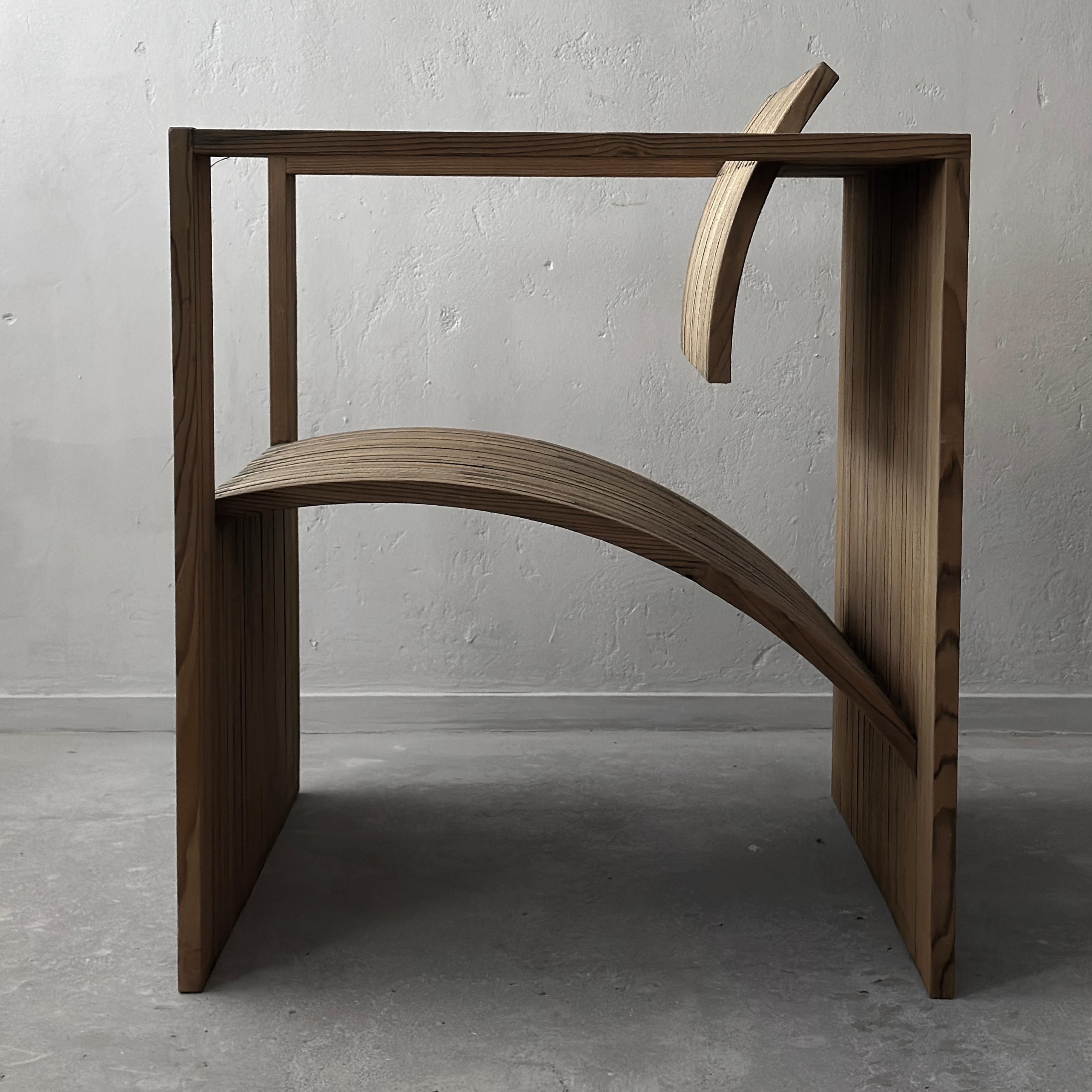 Sculptural side chair by Jochen Kirschstein In Good Condition For Sale In AMSTERDAM, NH