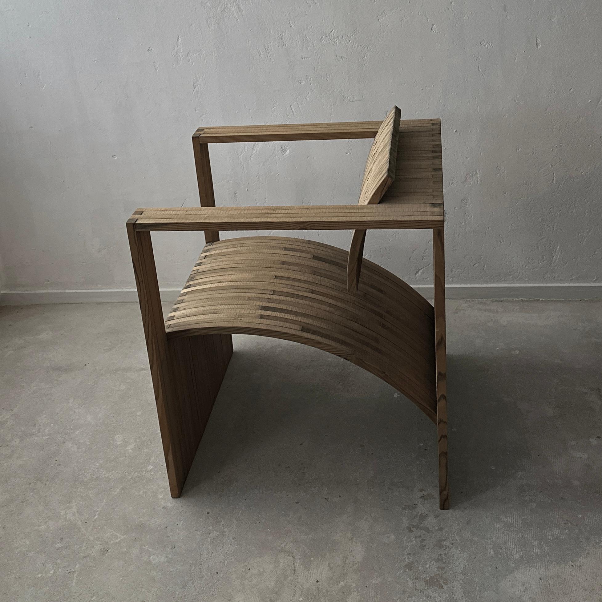 Late 20th Century Sculptural side chair by Jochen Kirschstein For Sale