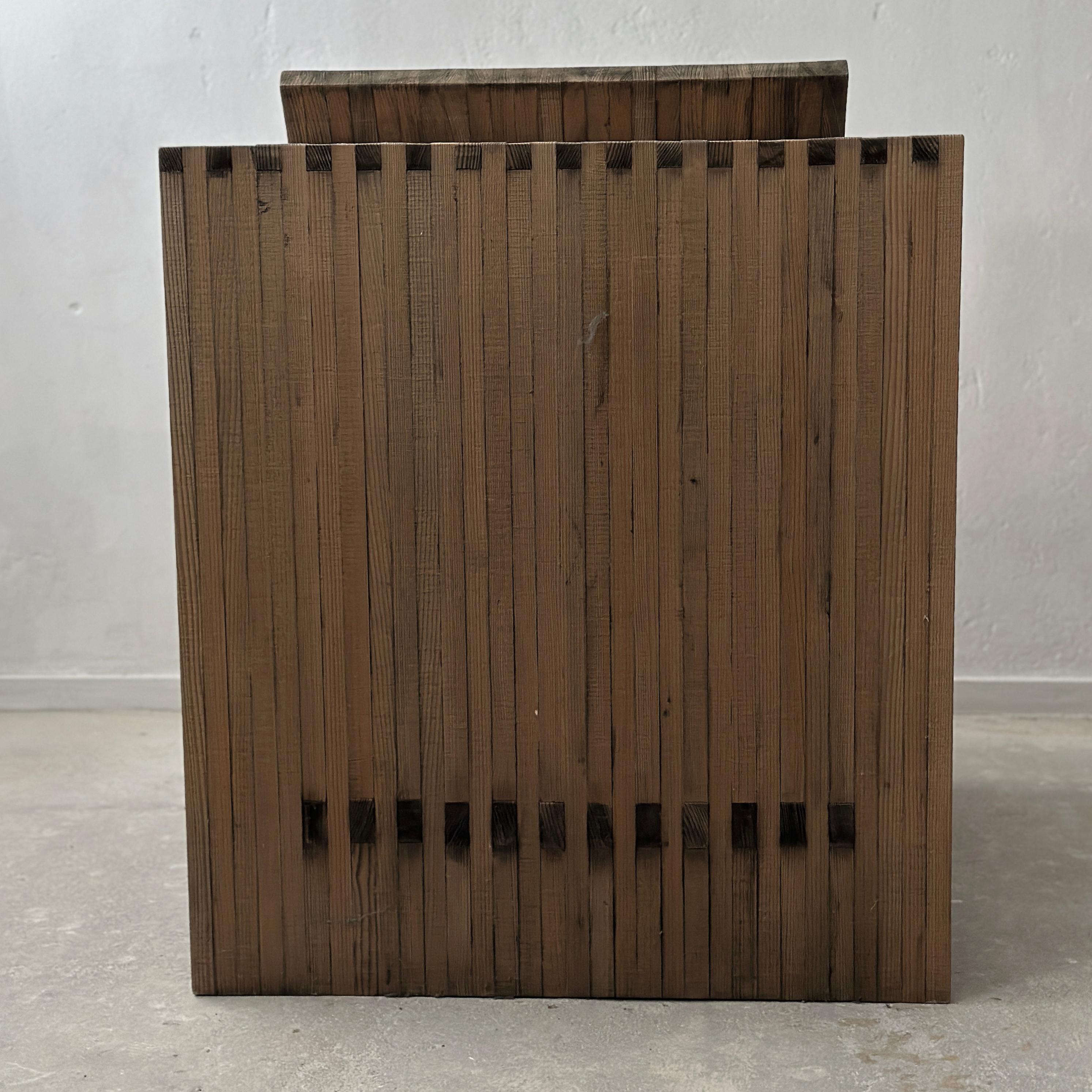 Wood Sculptural side chair by Jochen Kirschstein For Sale