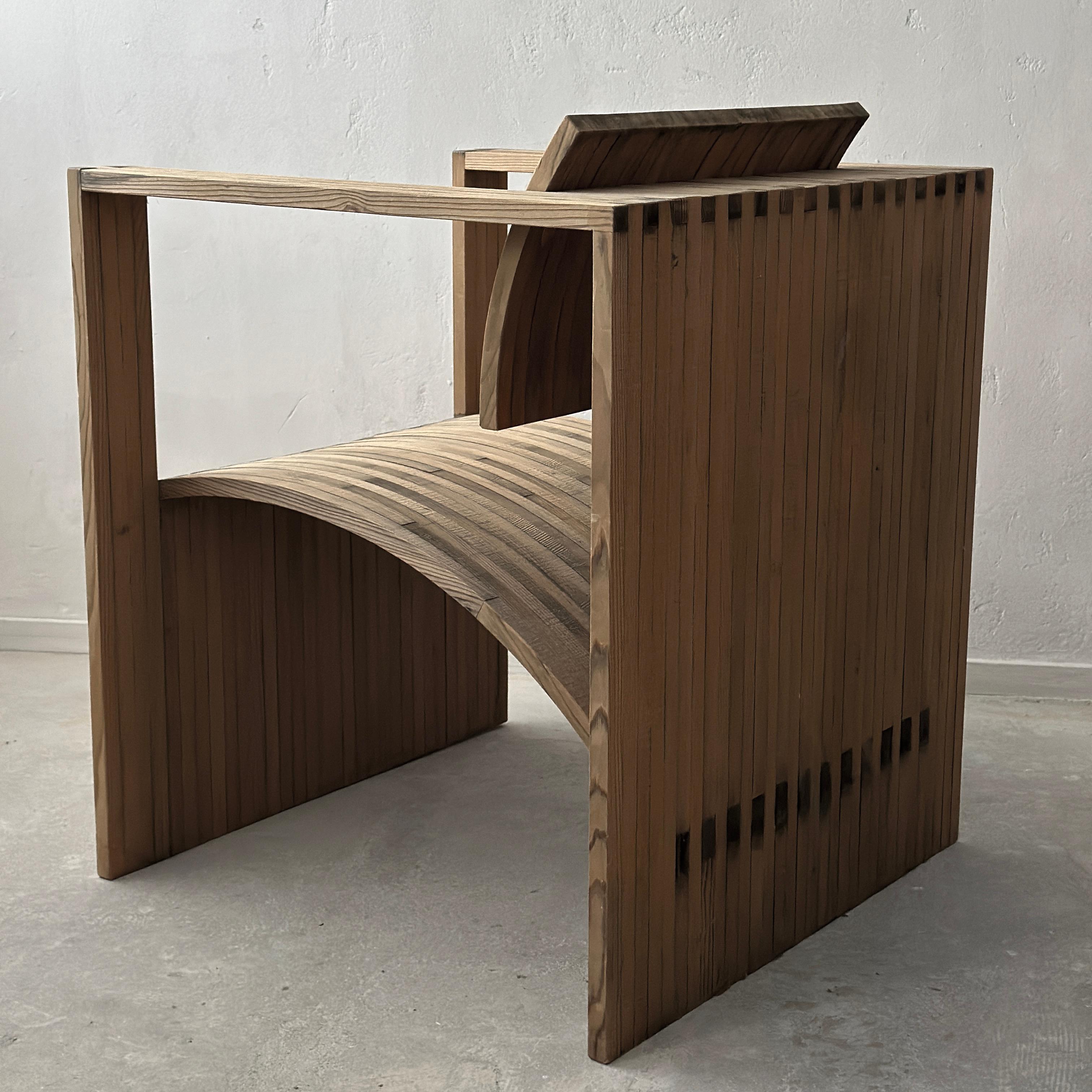 Sculptural side chair by Jochen Kirschstein For Sale 1