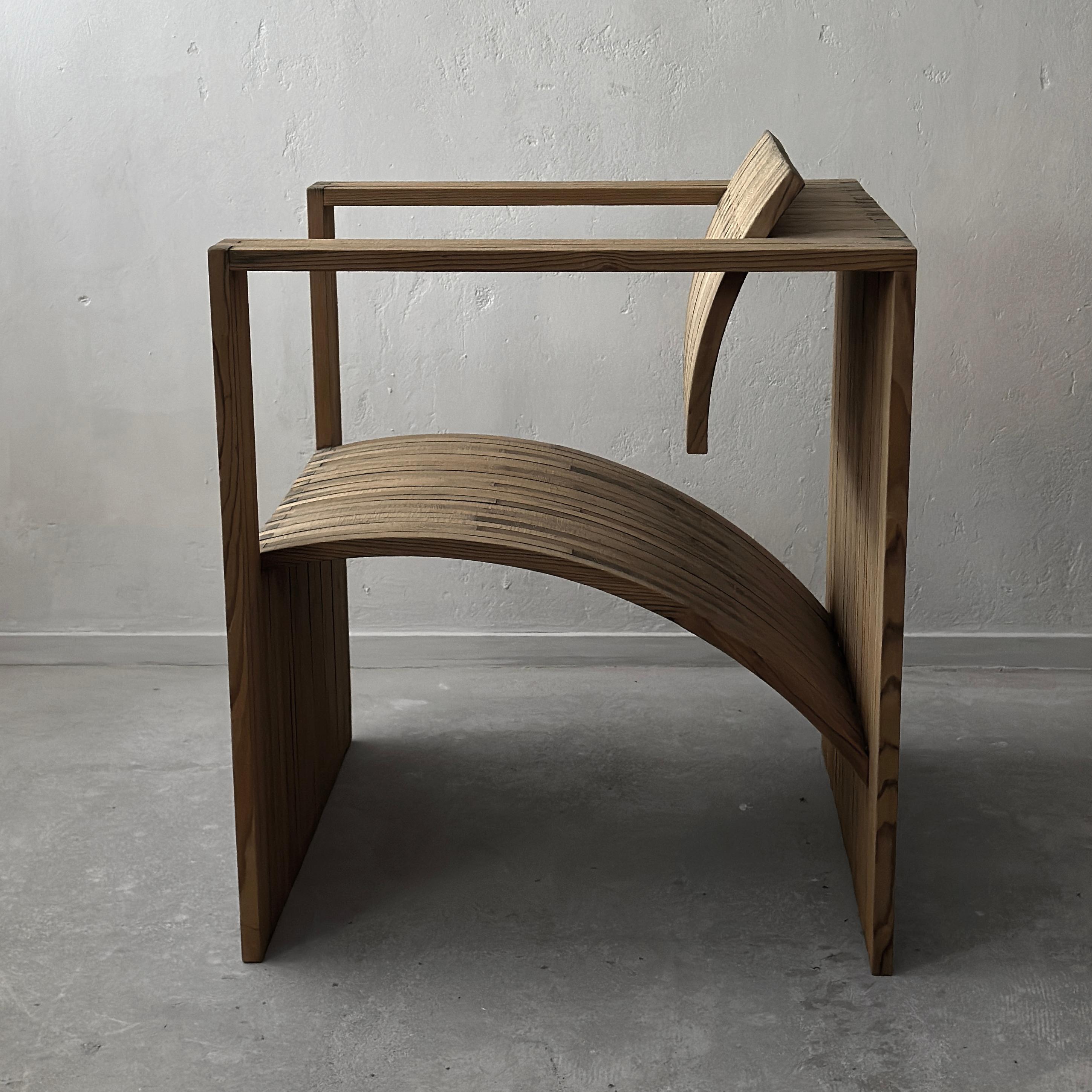 Sculptural side chair by Jochen Kirschstein For Sale 2